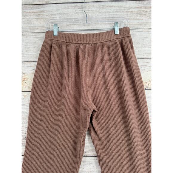 Athleta Brown Ribbed Wide-Leg Pants - Picture 4 of 12